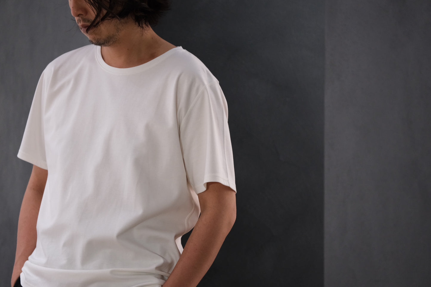 Re:Sarto/COTTON COMPACT JERSEY TEE/WHITE