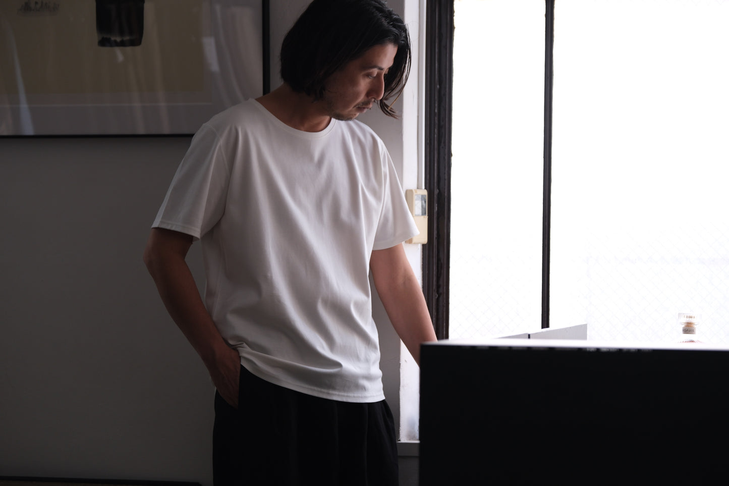 Re:Sarto/COTTON COMPACT JERSEY TEE/WHITE
