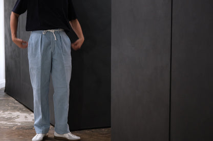 COHERENCE/ALAIN/10 oz LOGGER SELVEDGE DENIM / AQUA BLUE