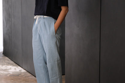 COHERENCE/ALAIN/10 oz LOGGER SELVEDGE DENIM / AQUA BLUE