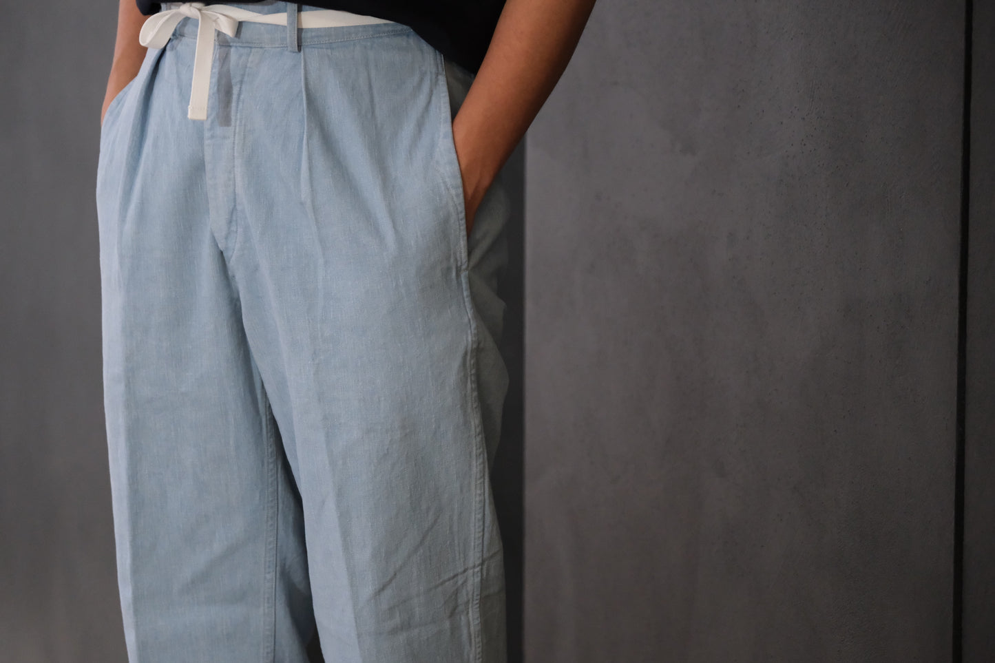 COHERENCE/ALAIN/10 oz LOGGER SELVEDGE DENIM / AQUA BLUE