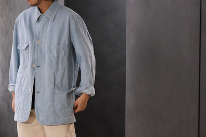 COHERENCE/ JACKSON / 10 oz LOGGER SELVEDGE DENIM / AQUA BLUE