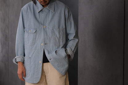 COHERENCE/ JACKSON / 10 oz LOGGER SELVEDGE DENIM / AQUA BLUE