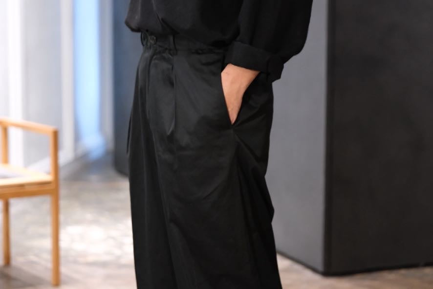 nonnotte/Draping Elastic In Tuck Wide Trousers