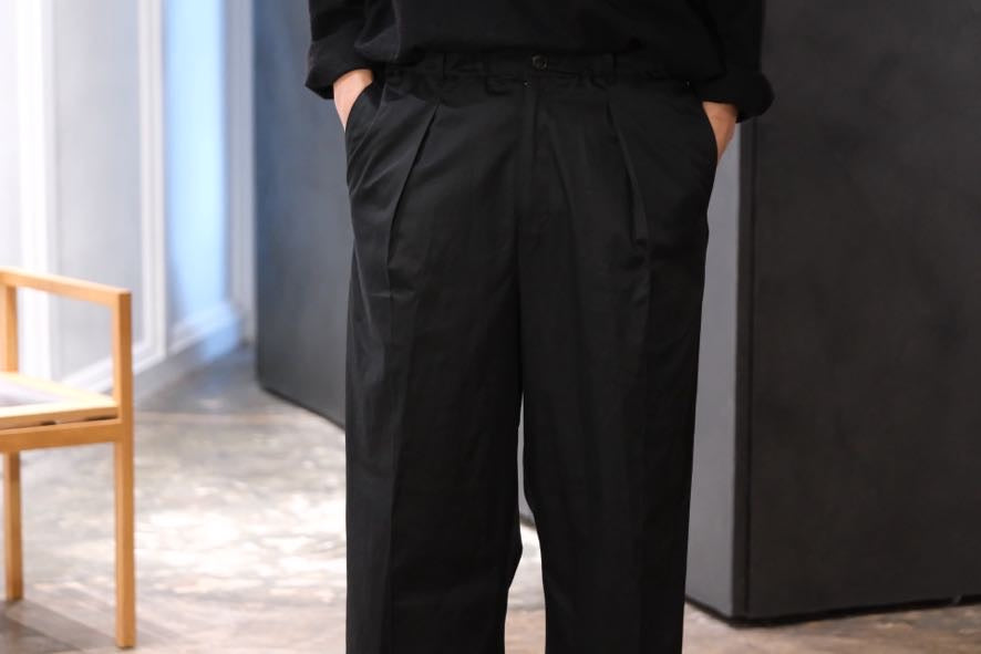 nonnotte/Draping Elastic In Tuck Wide Trousers