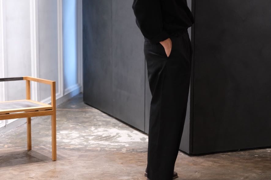 nonnotte/Draping Elastic In Tuck Wide Trousers