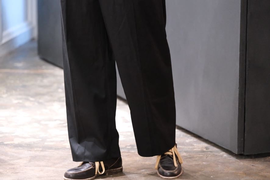 nonnotte/Draping Elastic In Tuck Wide Trousers