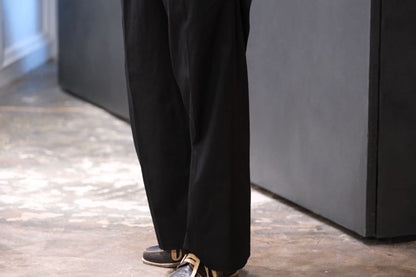 nonnotte/Draping Elastic In Tuck Wide Trousers