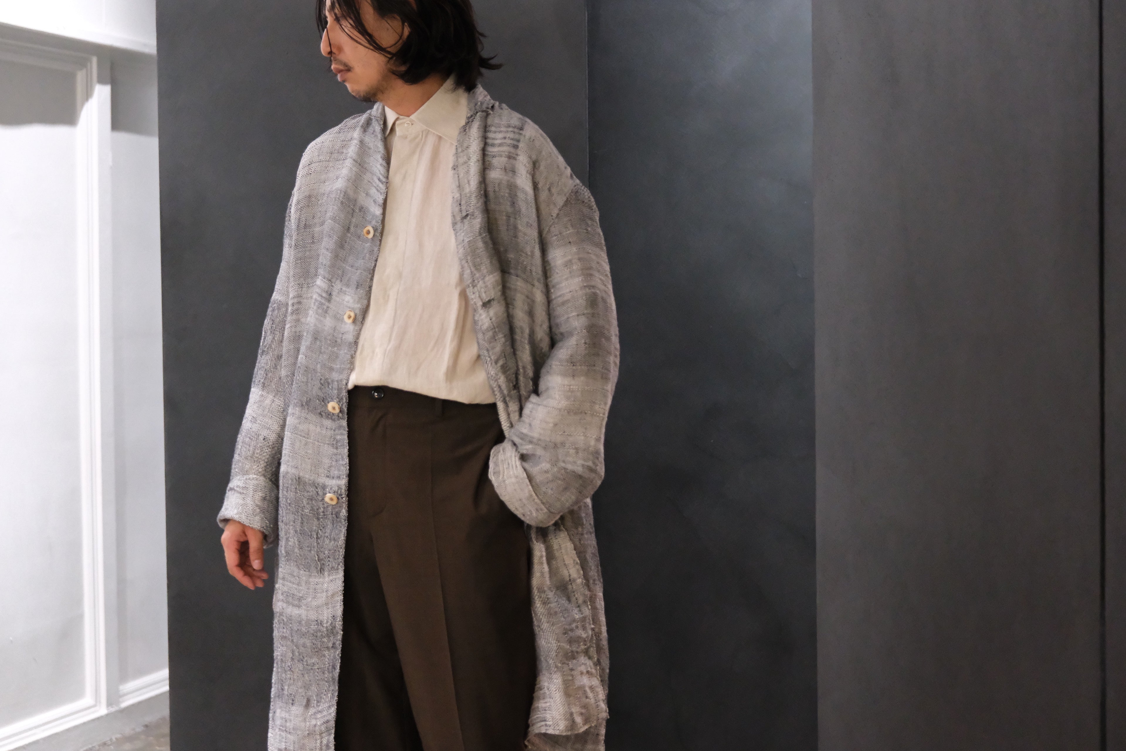 Isabella Stefanelli / (XVI)_Pablo Coat / Fabric 35_E “ On Ecru