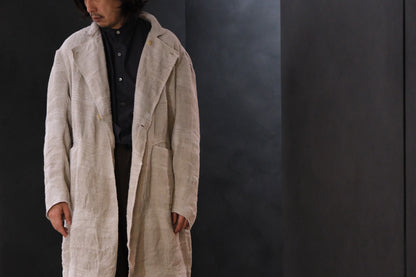 Isabella Stefanelli / (XVI)_James Coat  /  Fabric 34_E “ Lino Tales” Hand Woven