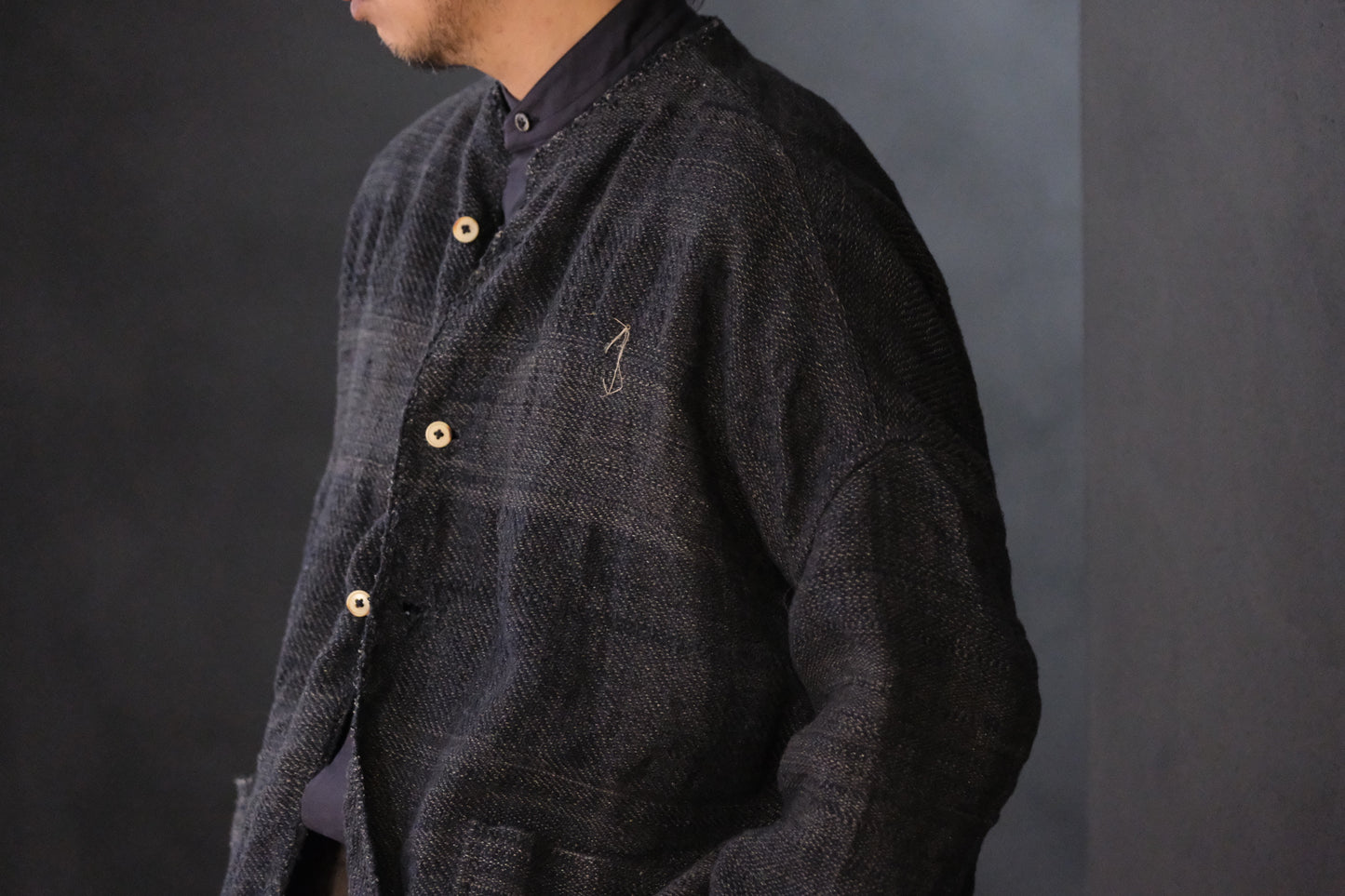 Isabella Stefanelli / (XVI)_Isadora Jacket / Fabric 37_U_BP  Hand Woven