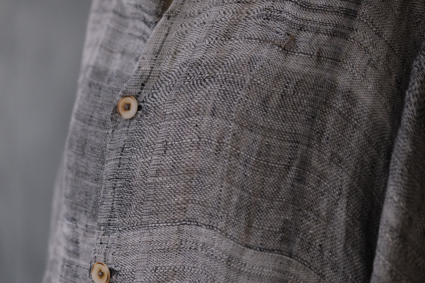 Isabella Stefanelli / (XVI)_Pablo Coat / Fabric 35_E “ On Ecru “ Hand Woven