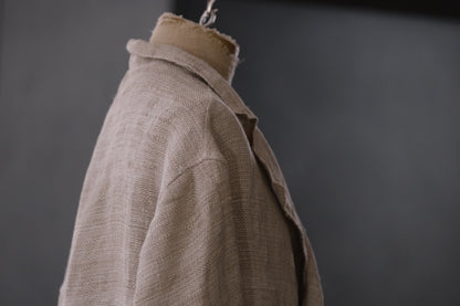 Isabella Stefanelli / (XVI)_James Coat  /  Fabric 34_E “ Lino Tales” Hand Woven