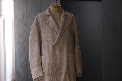 Isabella Stefanelli / (XVI)_James Coat  /  Fabric 34_E “ Lino Tales” Hand Woven