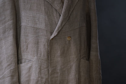 Isabella Stefanelli / (XVI)_James Coat  /  Fabric 34_E “ Lino Tales” Hand Woven