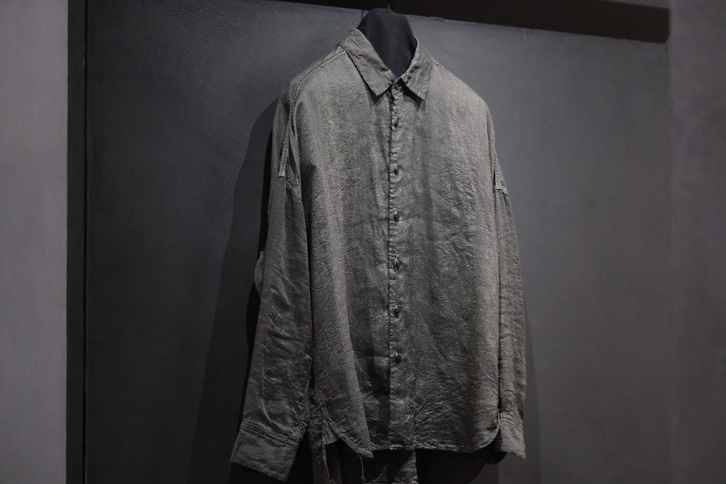【受注商品】MINIMAL SLOPE / LOOSE SHIRT　(Sample Color : Grene)