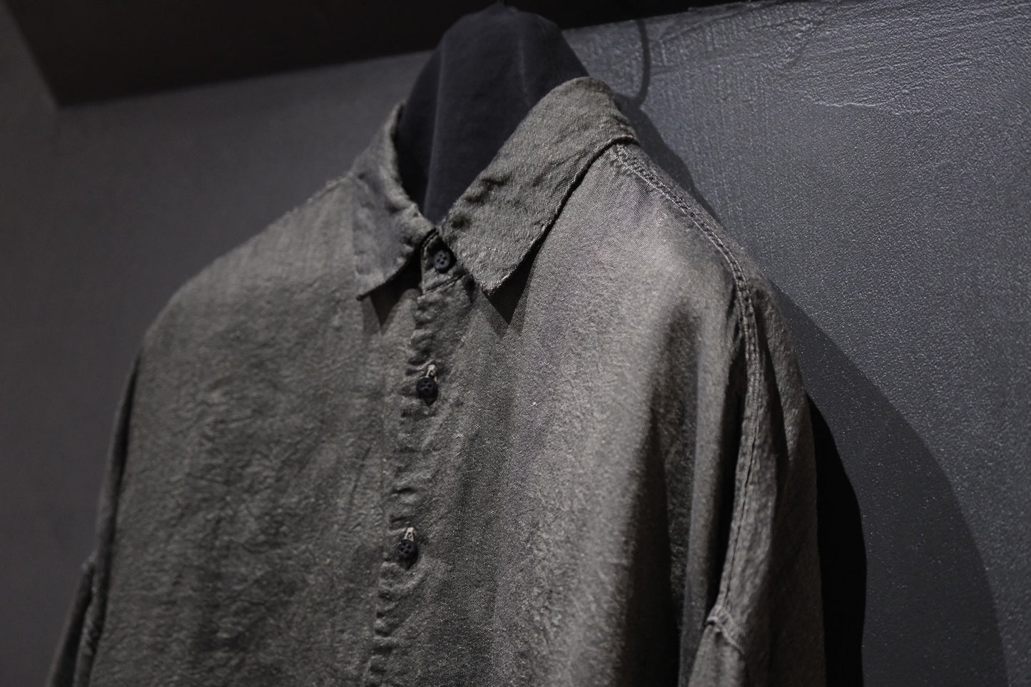 【受注商品】MINIMAL SLOPE / LOOSE SHIRT　(Sample Color : Grene)