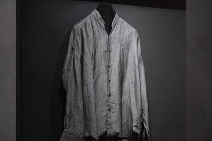 【受注商品】MINIMAL SLOPE / TOP BUTTONLESS SHIRT　(Sample Color : 無染色)