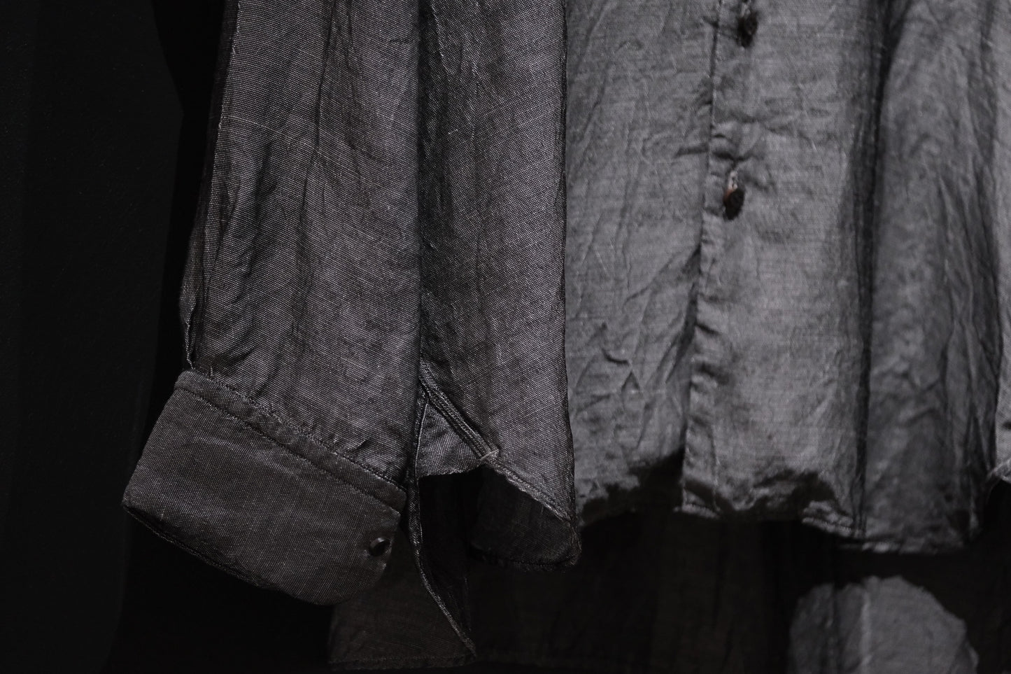 【受注商品】MINIMAL SLOPE / TOP BUTTONLESS SHIRT　(Sample Color : 無染色)