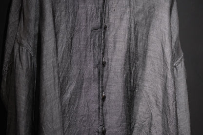【受注商品】MINIMAL SLOPE / TOP BUTTONLESS SHIRT　(Sample Color : 無染色)