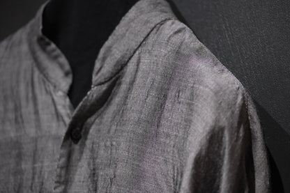 【受注商品】MINIMAL SLOPE / TOP BUTTONLESS SHIRT　(Sample Color : 無染色)