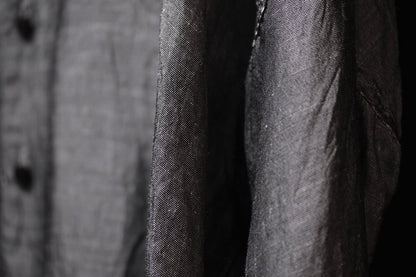 【受注商品】MINIMAL SLOPE / TOP BUTTONLESS SHIRT　(Sample Color : 無染色)