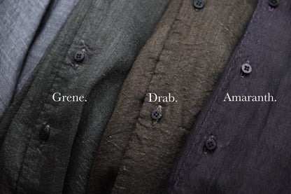 【受注商品】MINIMAL SLOPE / TOP BUTTONLESS SHIRT　(Sample Color : 無染色)