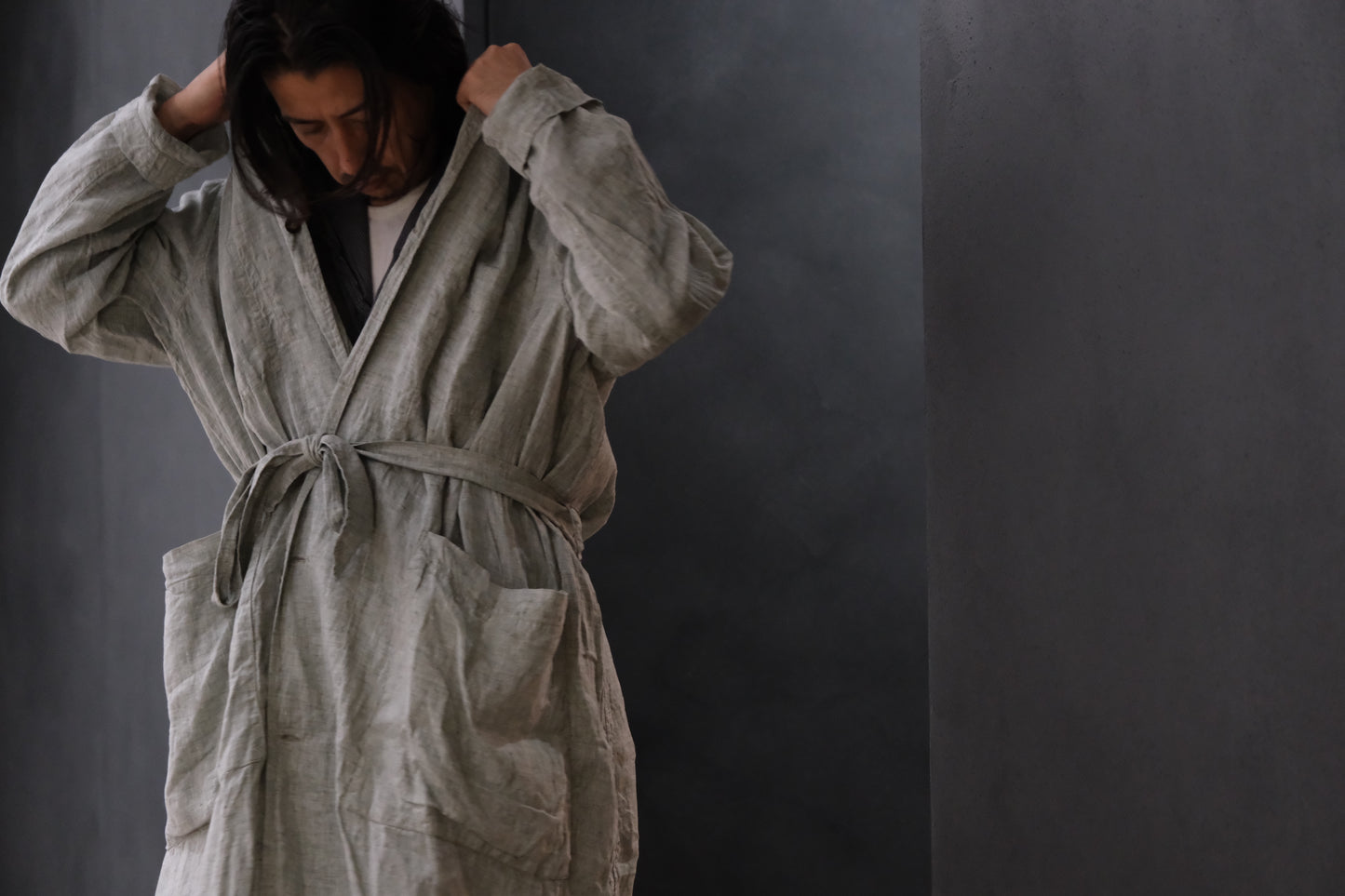 Chez vidalenc/COAT TRENCH/LINEN SAHARA