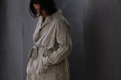 Chez vidalenc/COAT TRENCH/LINEN SAHARA