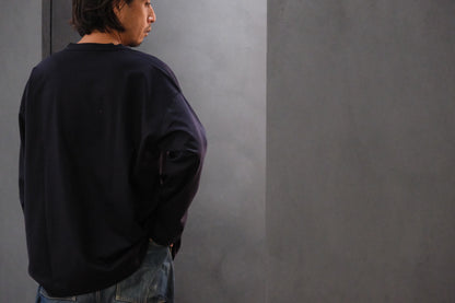 Re:Sarto/COTTON COMPACT JERSEY　3 BUTTON HENLEY OVER TEE　/ NAVY