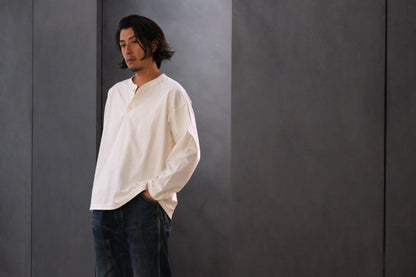 Re:Sarto / COTTON COMPACT JERSEY　3 BUTTON HENLEY OVER TEE　/ WHITE