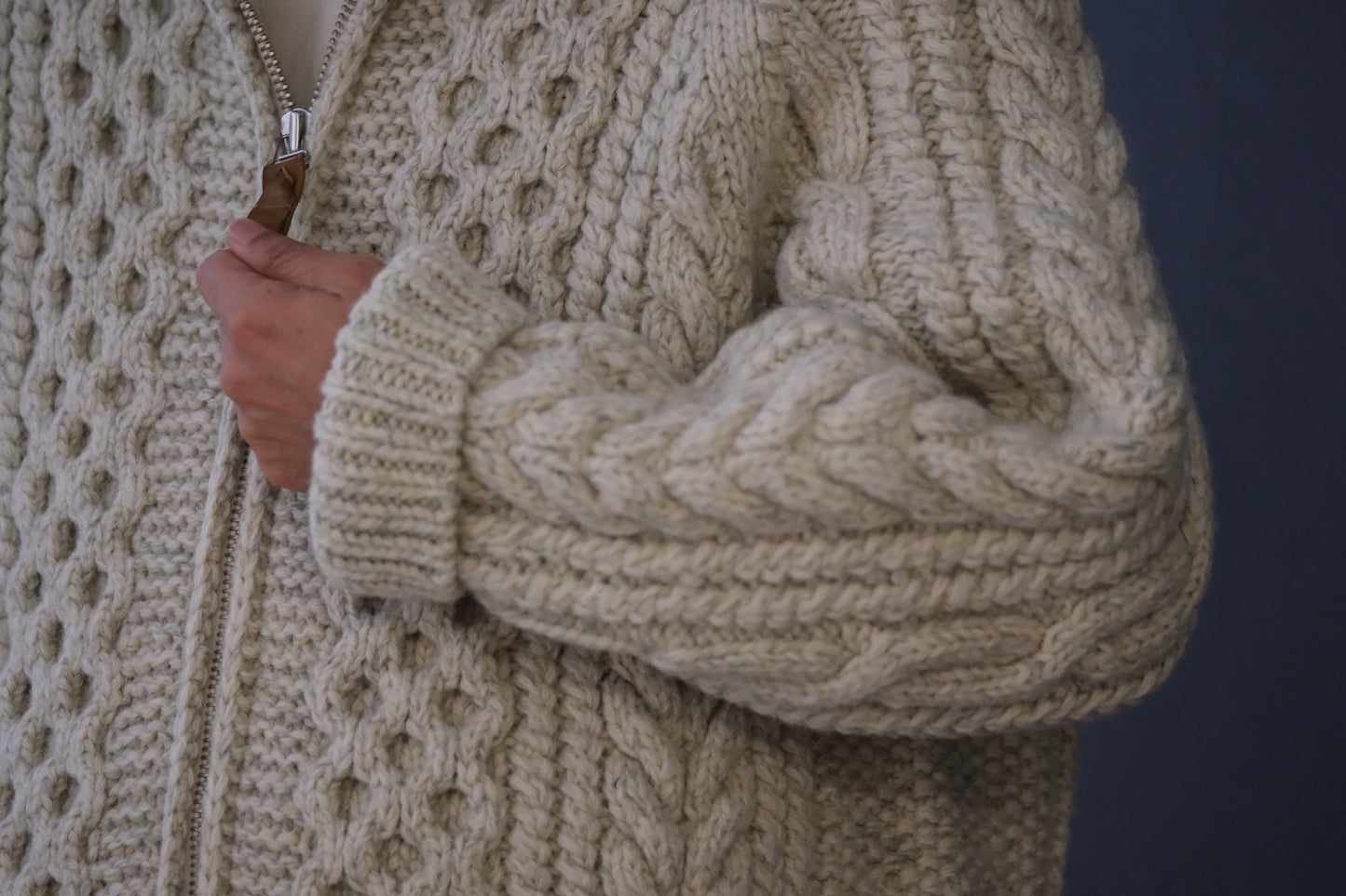 Slopeslow / Jamieson’s Shetland wool/Hand Knitting Cowichan sweater