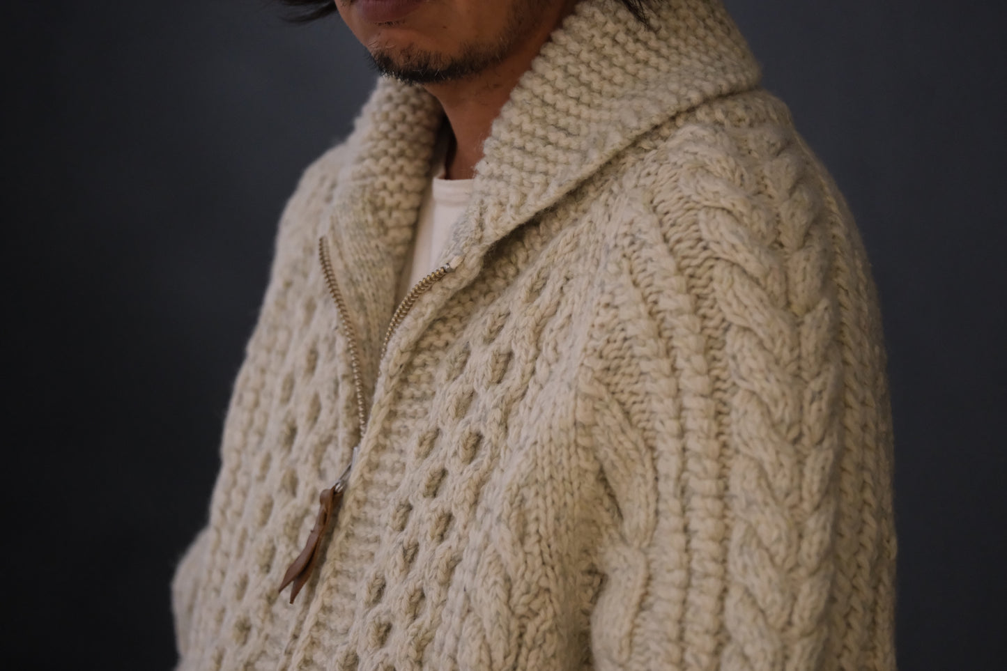 Slopeslow / Jamieson’s Shetland wool/Hand Knitting Cowichan sweater
