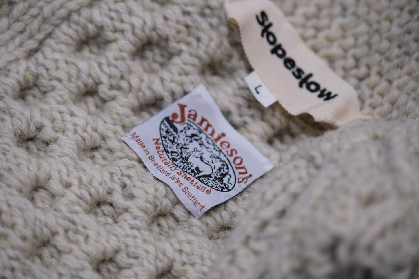 Slopeslow / Jamieson’s Shetland wool/Hand Knitting Cowichan sweater