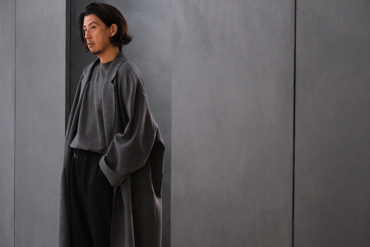 nonnotte / DRAPING GOWN OVERCOAT / N-25A-031