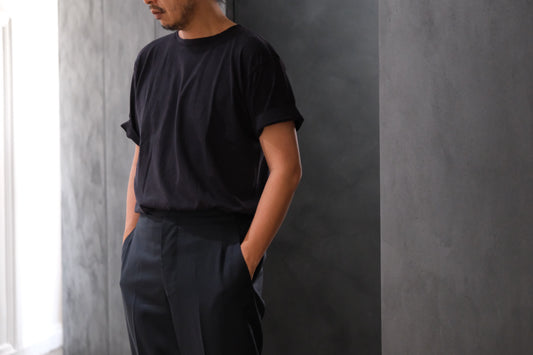 SPECIAL IN ORDINARY / 03 M.M.Boat-Neck Tee / BLACK ULTRAMARINE