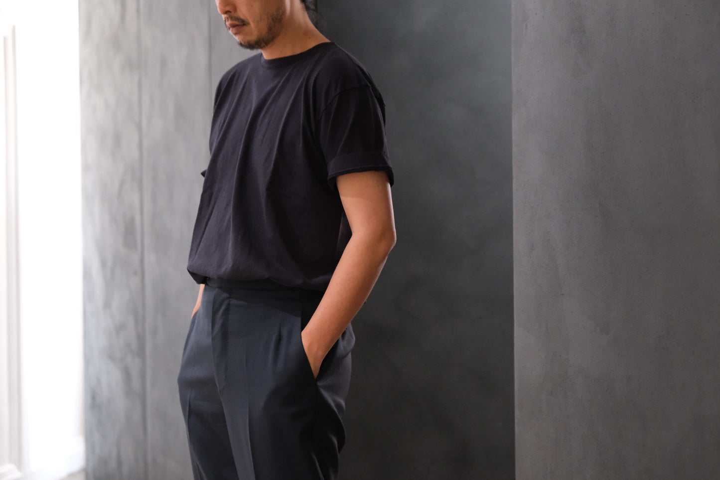 SPECIAL IN ORDINARY / 03 M.M.Boat-Neck Tee / BLACK ULTRAMARINE