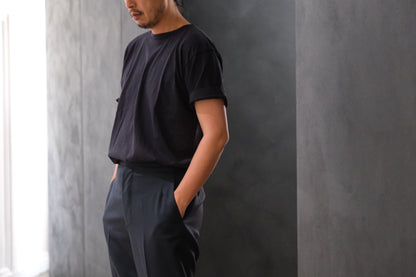 SPECIAL IN ORDINARY / 03 M.M.Boat-Neck Tee / BLACK ULTRAMARINE