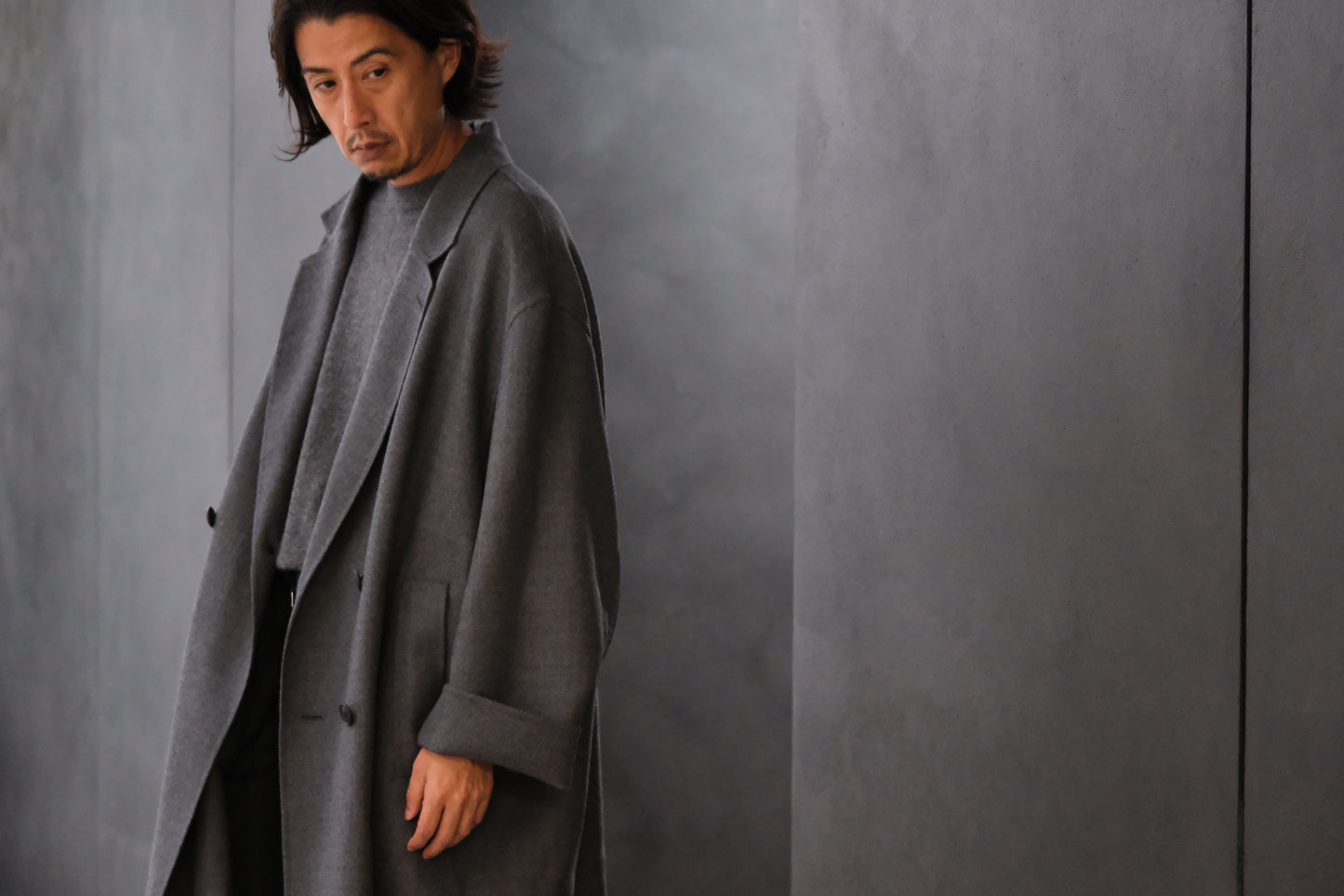 nonnotte / DRAPING GOWN OVERCOAT / N-25A-031