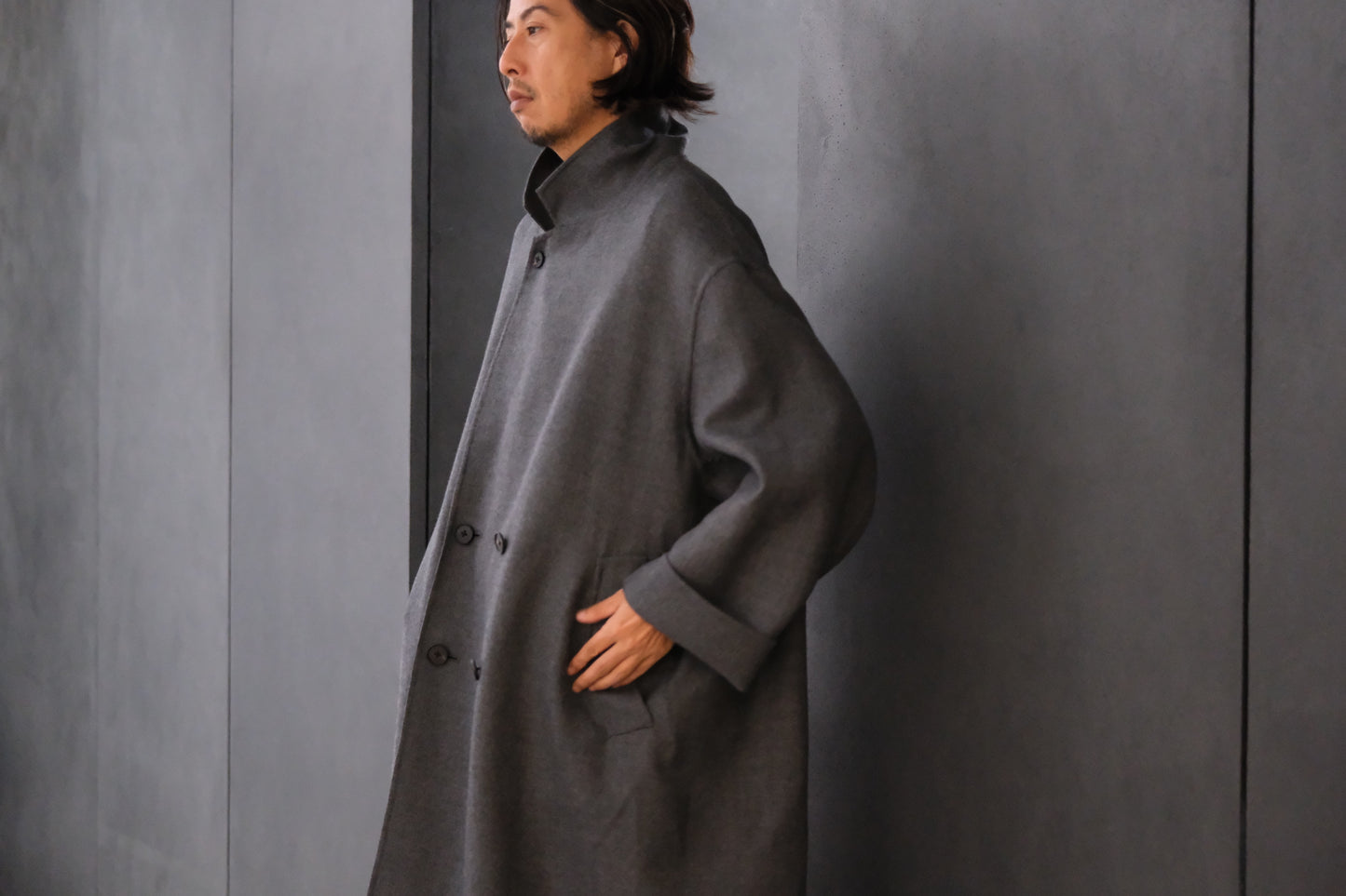nonnotte / DRAPING GOWN OVERCOAT / N-25A-031