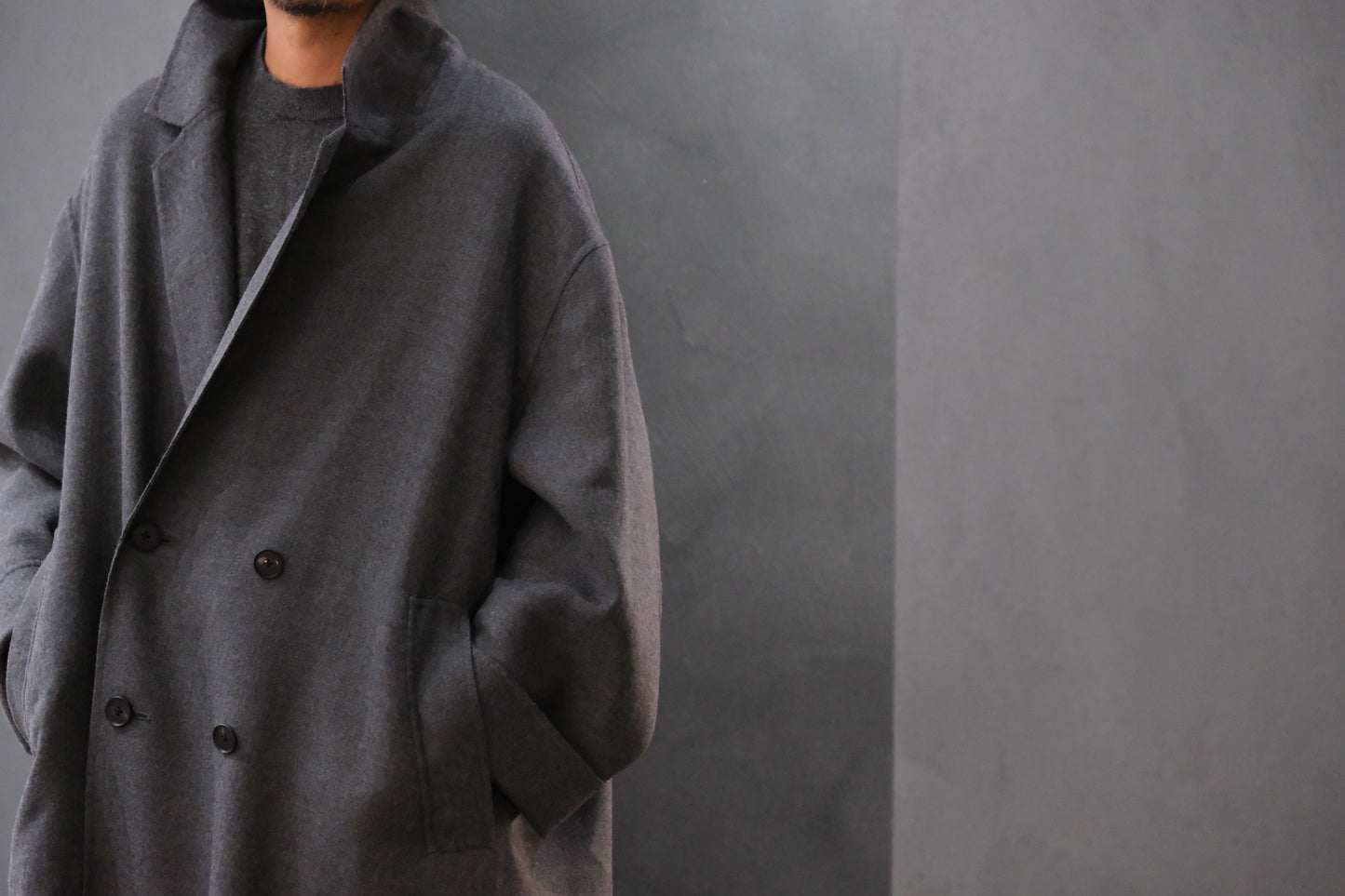 nonnotte / DRAPING GOWN OVERCOAT / N-25A-031