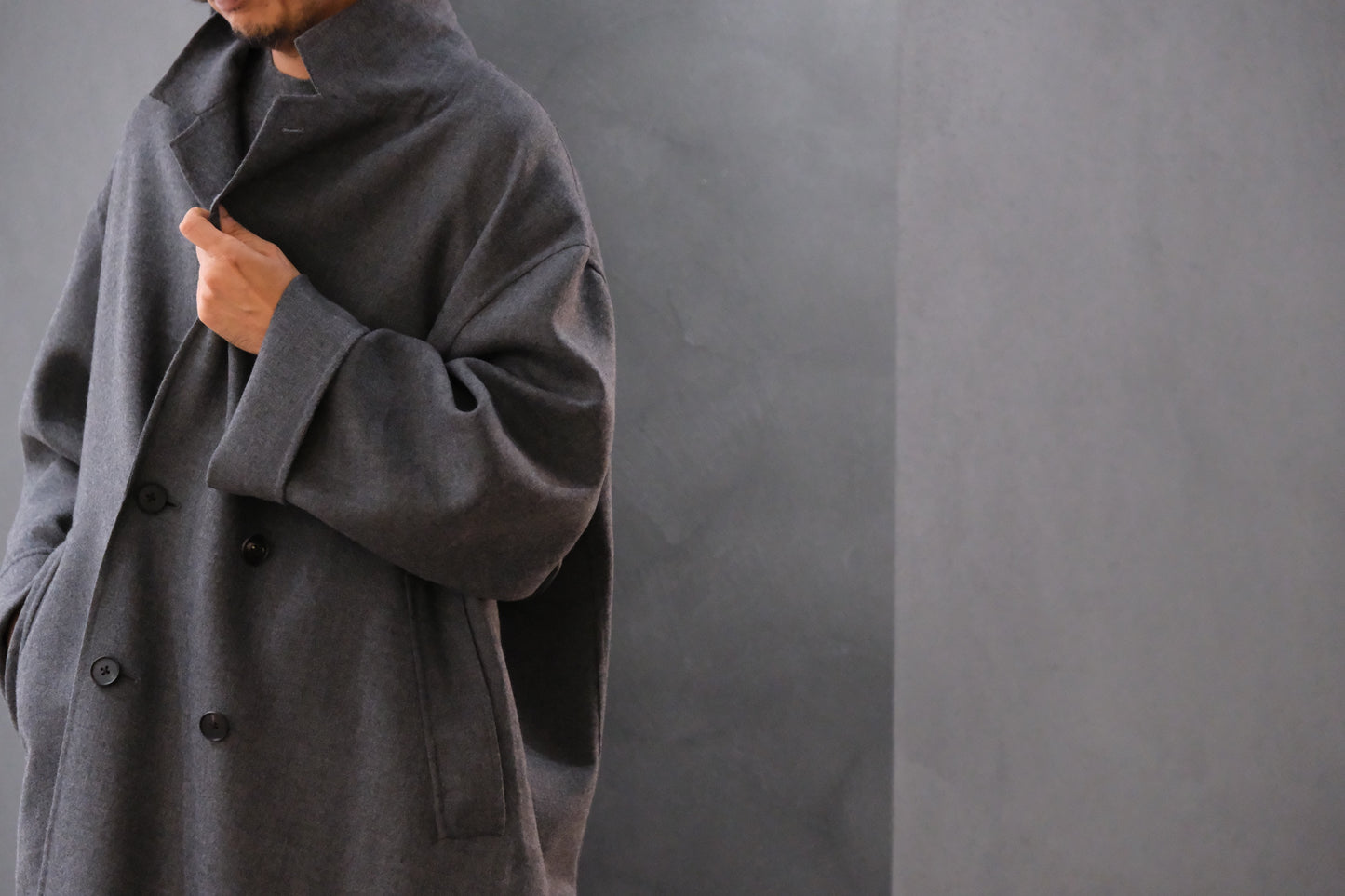 nonnotte / DRAPING GOWN OVERCOAT / N-25A-031