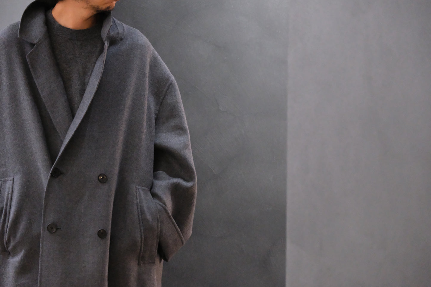 nonnotte / DRAPING GOWN OVERCOAT / N-25A-031