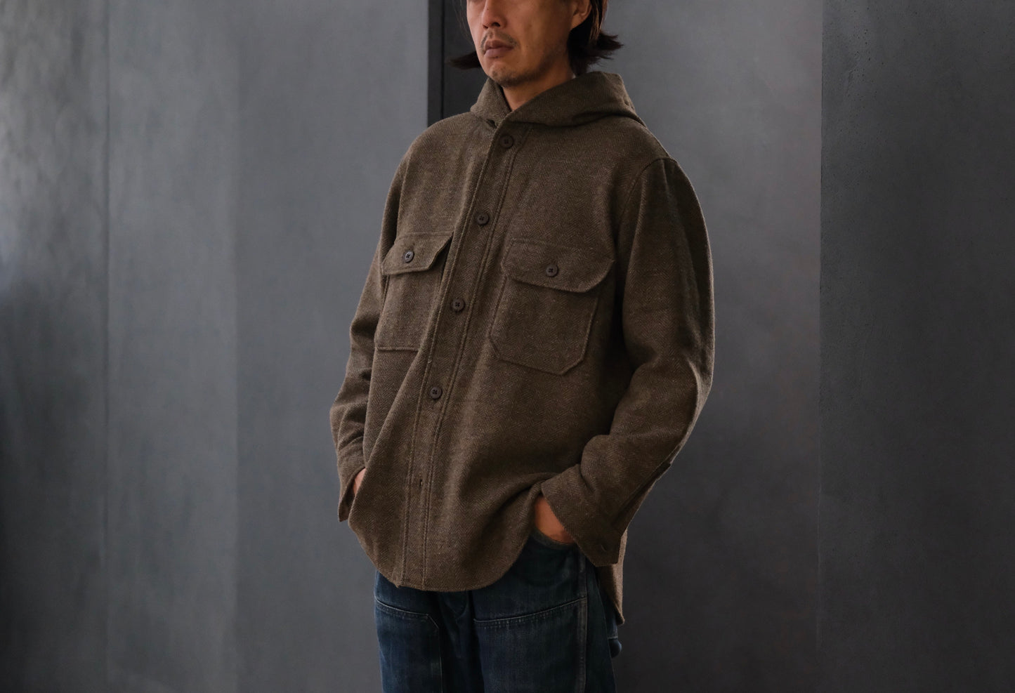 WASEW / NAFF HOODIE (MIX BROWN)