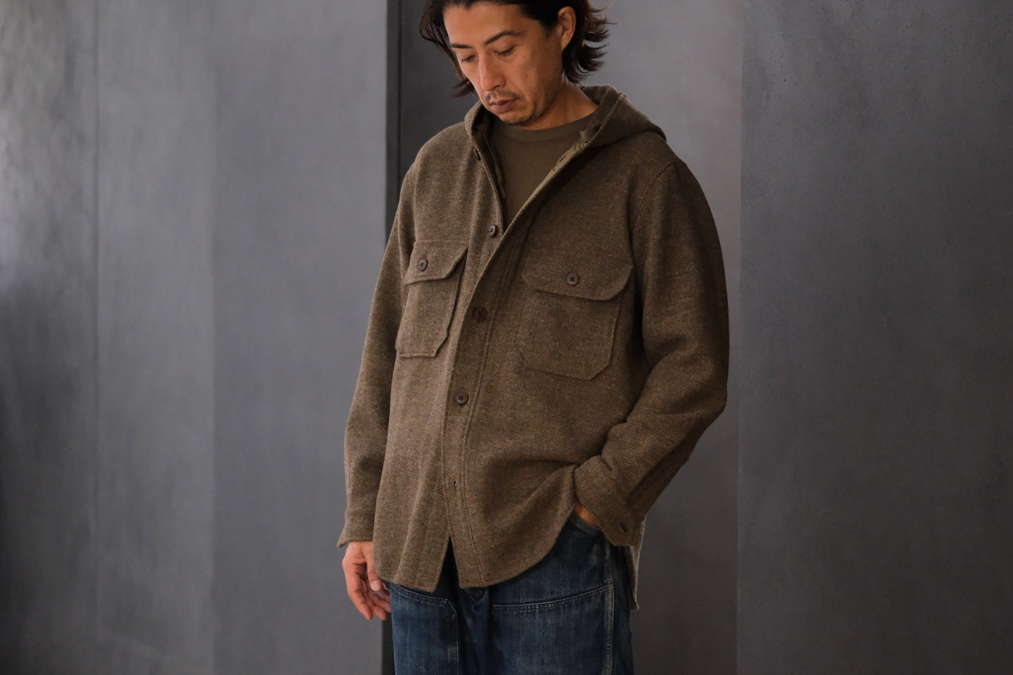 WASEW / NAFF HOODIE (MIX BROWN)