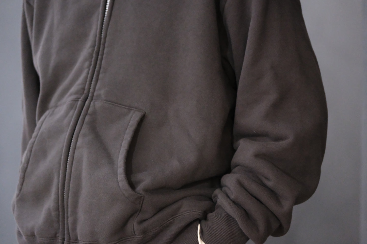 WASEW / TWO FACE ZIP HOODIE (BLACK SUN)