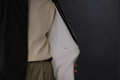 WASEW / TWO FACE ZIP HOODIE (BLACK SUN)