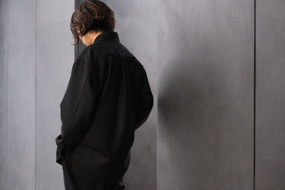 ANTOS/DOUBLE POCKET OVER SHIRT/BLACK