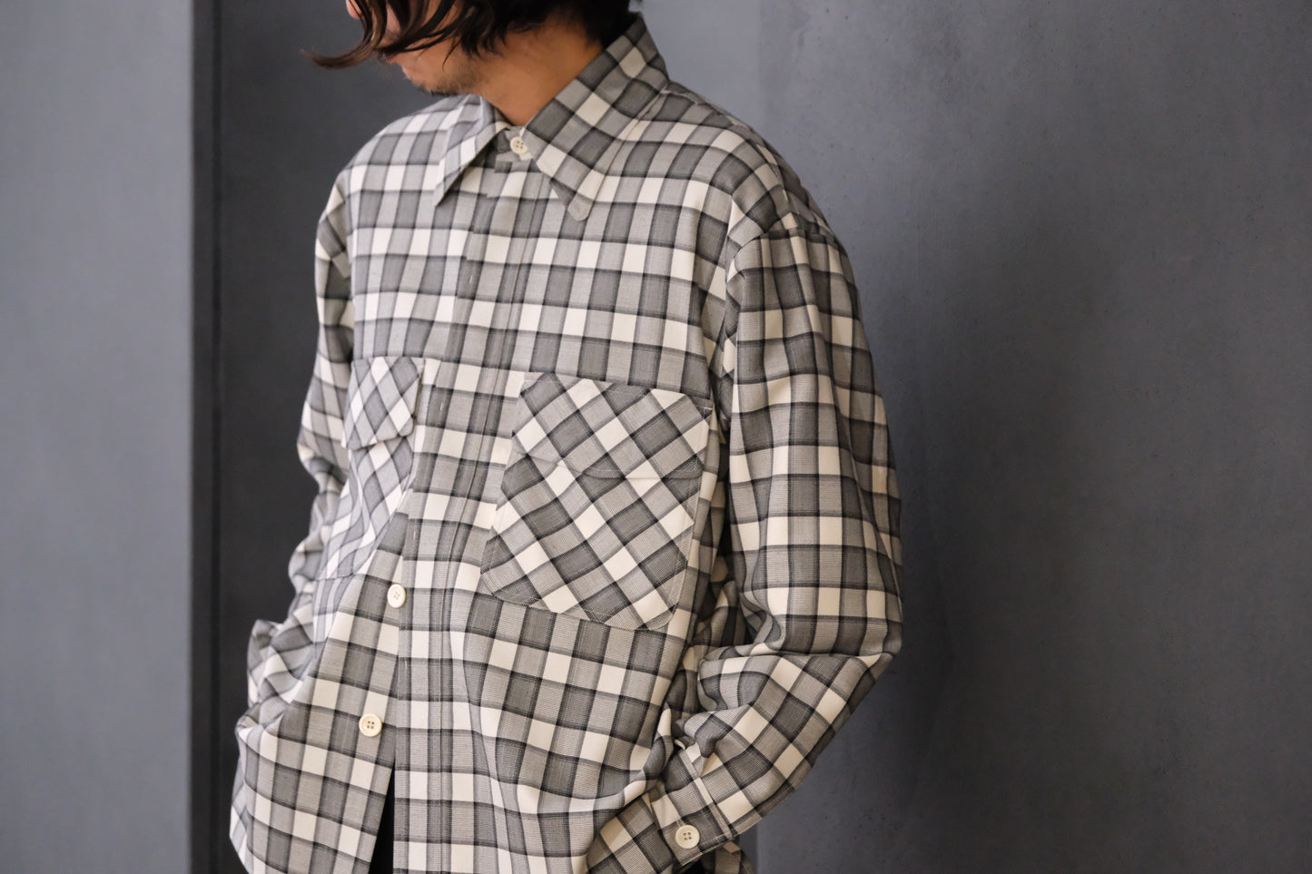 ANTOS/DOUBLE POCKET OVER SHIRT/CHECK