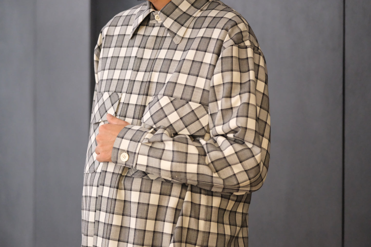 ANTOS/DOUBLE POCKET OVER SHIRT/CHECK
